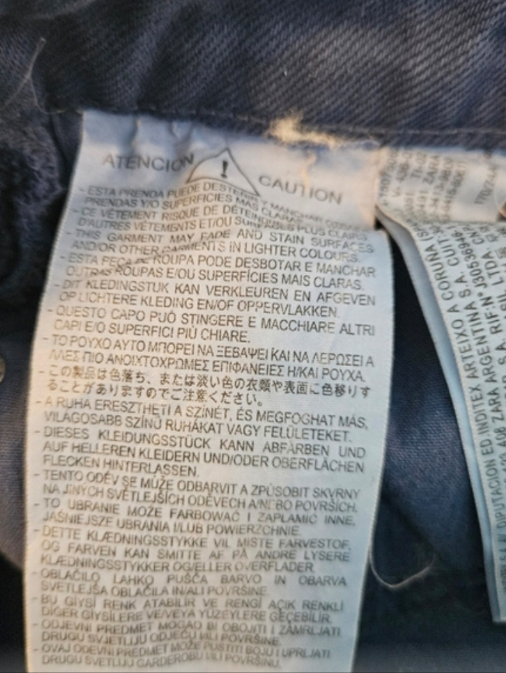 ZARA Indigo Blue Flared High Waist Jeans Sz 8 TALL - Picture 8 of 8